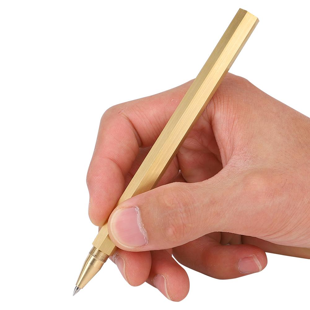 Brushed Brass Gel Pen   0.5mm Writing Pen School   Supplies Gift
