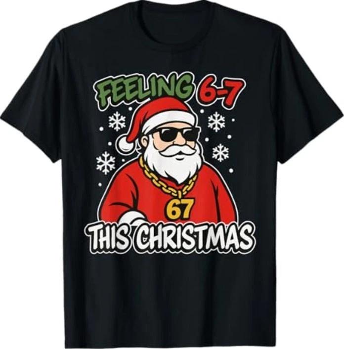 Funny Christmas 6-7 67 Six Seven Meme Christmas T-Shirt M