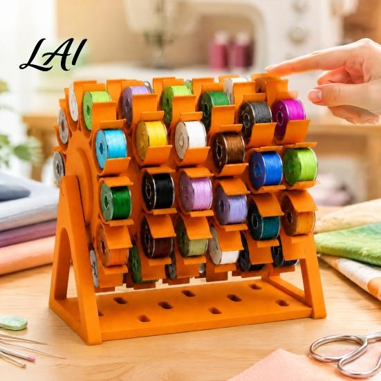 Geschenk für Näher 60-Spulen Nähgarn-Organizer-Ständer 360 Grad drehbar Platzsparend Studio-Organisation Ständer Tischplatten-Aufbewahrungshalter