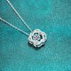 D Color 0.5ct GRA Moissanite Necklace for Women  Sparkling Simulated Diamond Pendant Beating Heart S925 Silver Fine Jewelry Gift