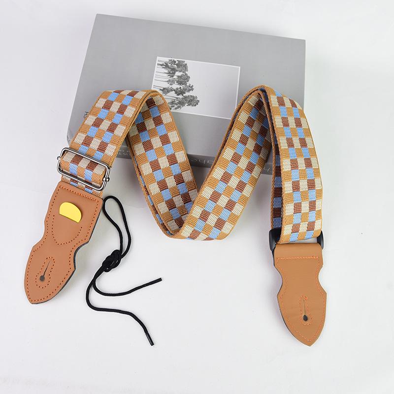 Premium Embroidered Guitar Strap - Thick, Long, and Adjustable for Acoustic and Electric Guitars