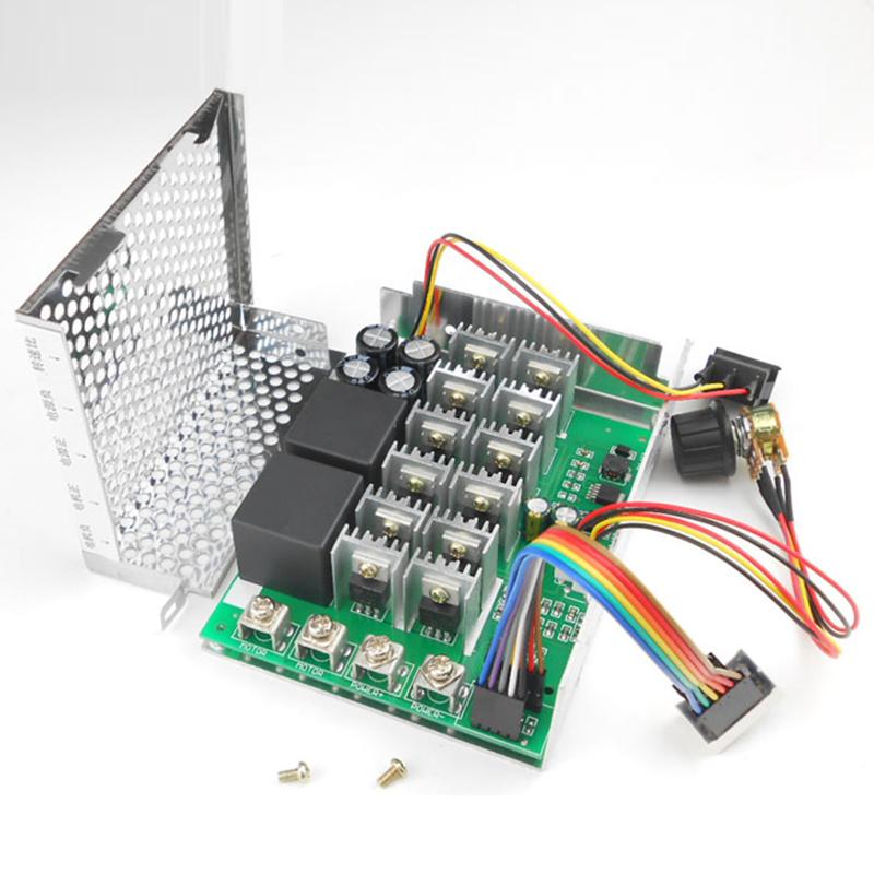 

DC 10-55V 60A ШІМ контролер швидкості двигуна постійного струму CW CCW реверсивний перемикач регулятора з цифровим дисплеєм With shell