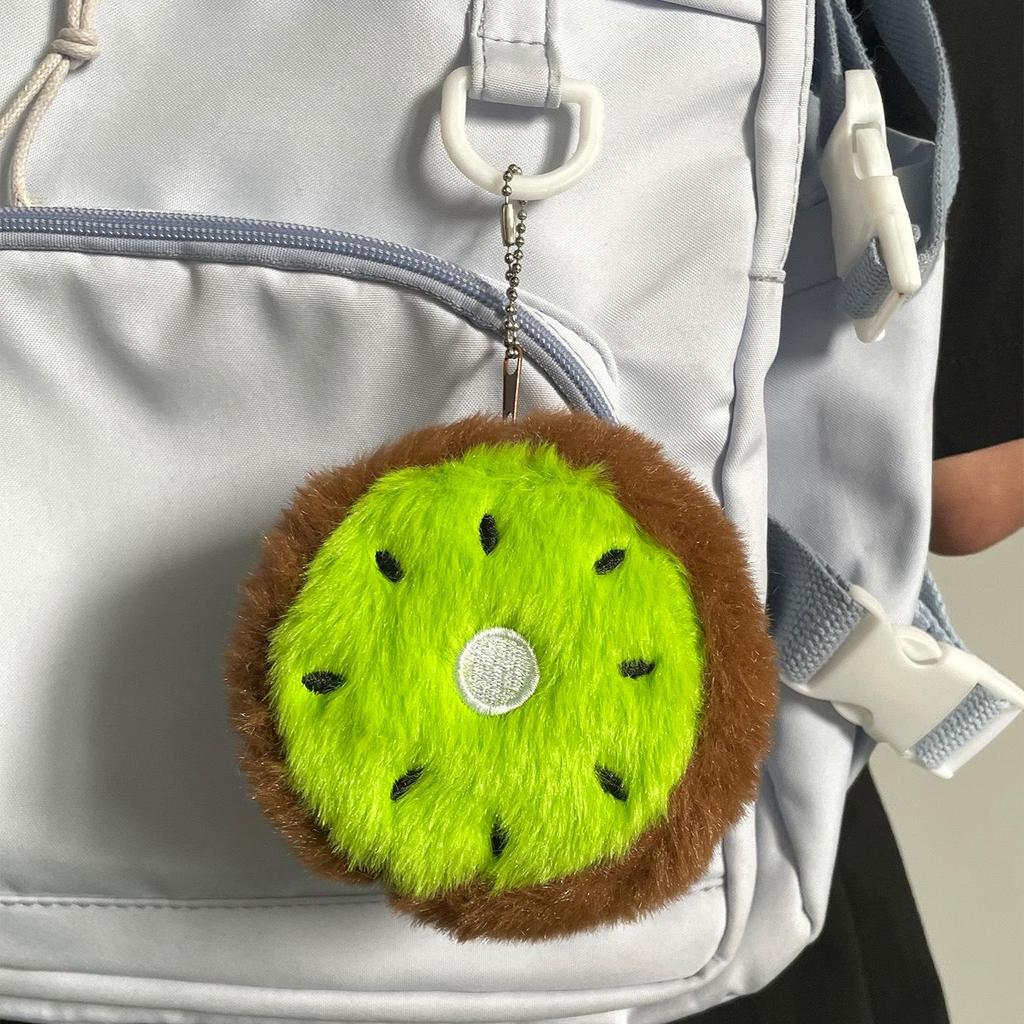 Korean Style Plush Coin Purse & Keychain - Breakfast Food Design, Large Capacity Pencil Case, Portable Storage Bag
