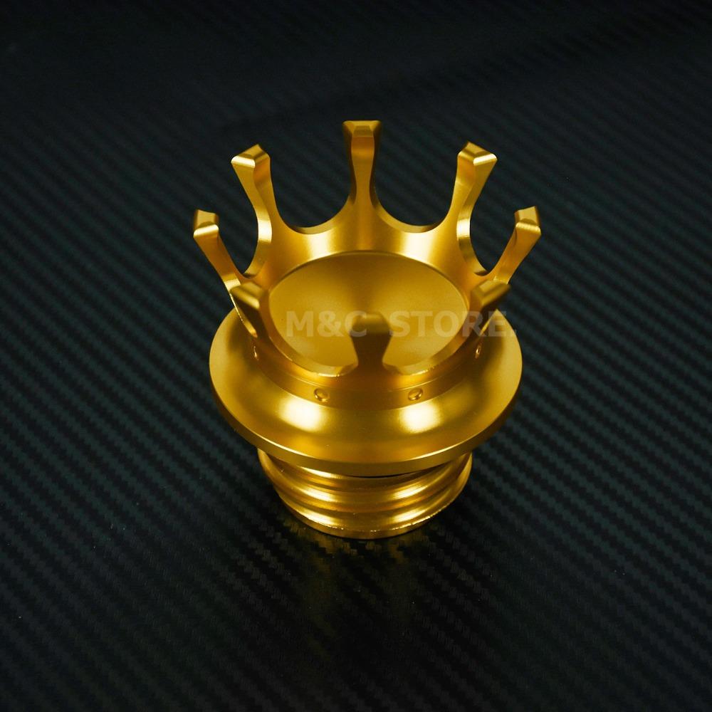Mactions Crown Style Vented Fuel Tank Cap Gas Cap For Harley Sportster XL 883 1200 Touring Road King Dyna Softail Custom