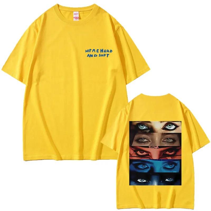 T-shirts 2026 Hit Me Hard and Soft Style Identique Hommes Femmes Hip Hop Mode Musique Pop T-shirt Y2k Unisexe Été Coton Oversize T-shirts