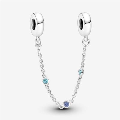 Triple Blue Stone Safety Chain 791688C01