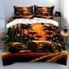 Vintage car, palm trees. Bedding sets Duvet cover sets Duvet covers Pillowcases(1 * Duvet Cover 2 * Pillowcases without duvet insert)