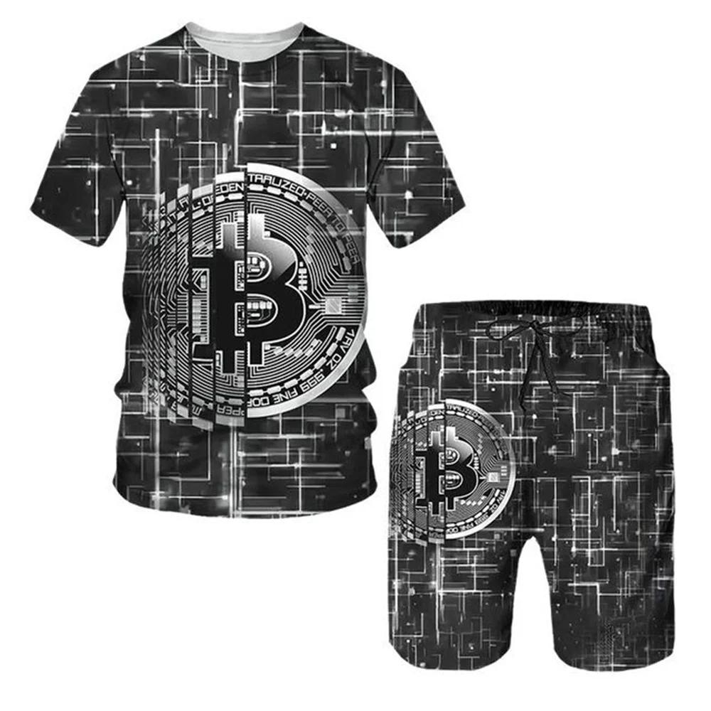 Summer 3D Printed T-shirt Shorts 2-Piece Set Casual Luxury Vintage Gold Pattern Men's Sports Suit 2024 Street Fashion Men's C