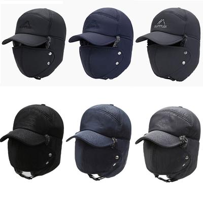 Warm Cotton Winter Ski Mask Cap Winter Bomber Hat Earflap Hat Thick Balaclava