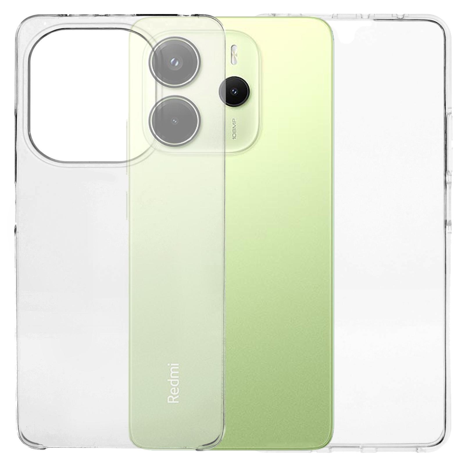 

Для Xiaomi Redmi Note 14 4G (163,25x76,55x8,16 мм) Чехол TPU Рамка Прозрачная Акриловая Задняя Крышка для Телефона с ПЭТ Пленкой A