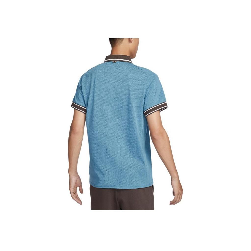 Nike Court Heritage Sustainable Materials Color Block Logo Soft Versatile Comfortable Tennis Sports Breathable Short Sleeve Polo Shirt FQ2102-429