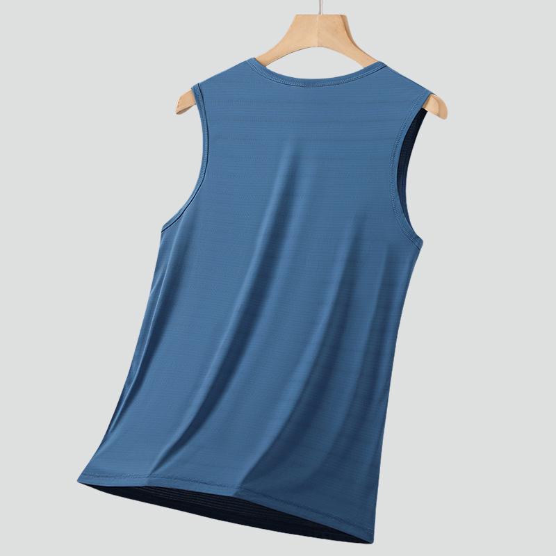 Men's Summer Quick-Dry Ice Silk Vest: Breathable, Elastic Nylon Activewear