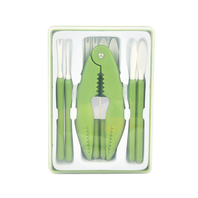 

9 шт. Креативный лобстер, клешни краба, шелушитель, зажим для орехов, инструмент для морепродуктов, зажим для лобстера, плоскогубцы, зажим для домашней кухни, инструменты для морепродуктов зелёный