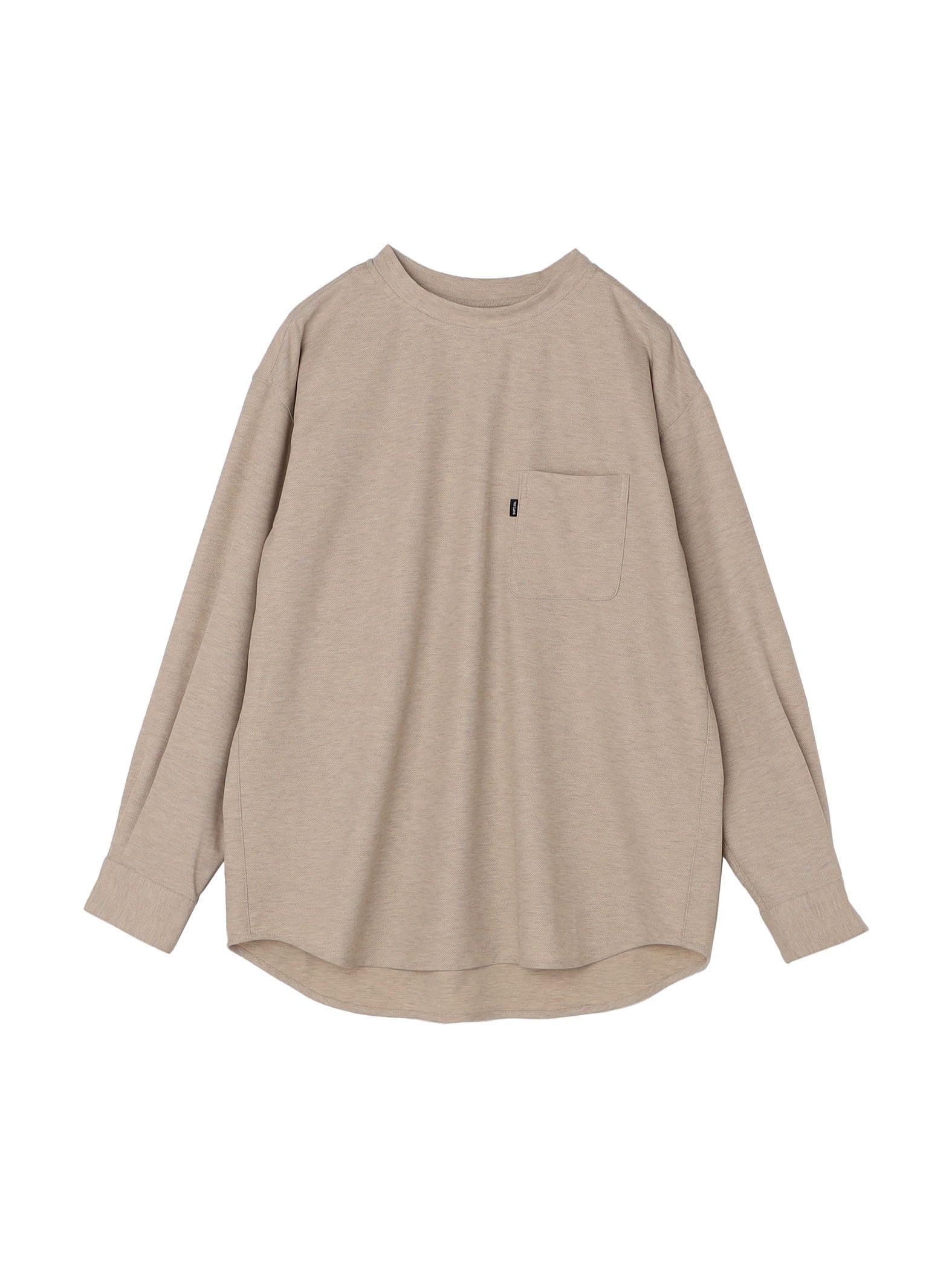 

SHIPS any THE CIRCLE STRETCH Jacquard Jersey Pocket Long for Size Size M T-shirt, 360° T-shirt, Sleeve/Suitable Sets, Men s, Beige, 711170031,