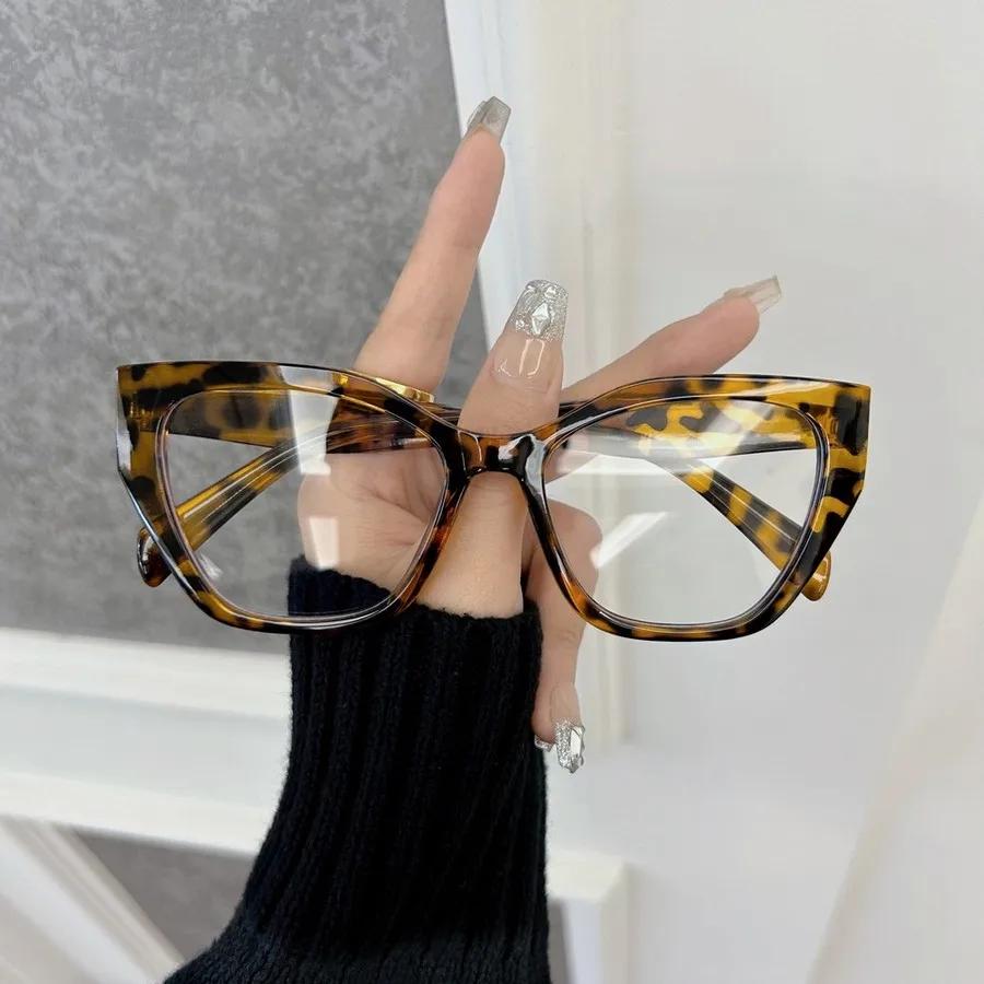 

Модные Стильные Оправы для Очков Кошачий Глаз Женские Мужские Прозрачные Чистые Фирменные Дизайнерские Оптические Милые Оправы Очки леопардовый