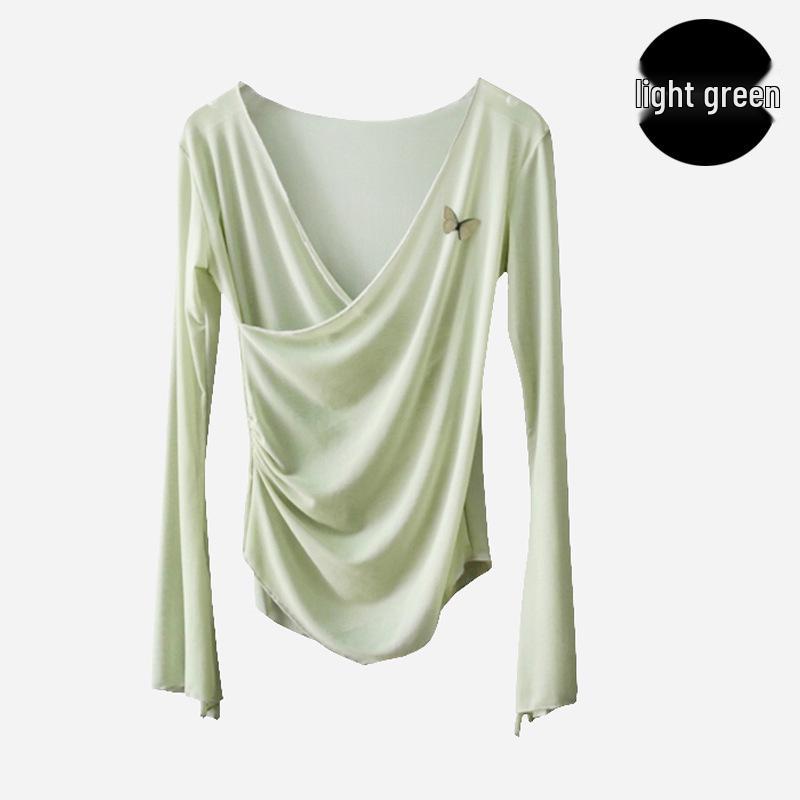 Adult Women's Ethnic Dance Butterfly Gauze Top for Modern and Classical Dance