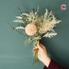 Artificial Flowers Bouquet for Home Party Decoration Wedding Bouquet Flowers Bulrush Silk Hydrangea Fake Flowers