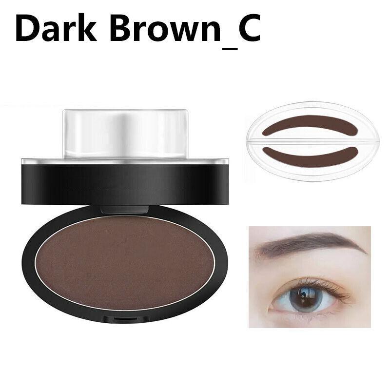 Natürliche Form Augenbrauen Puder Stempel wasserdicht Quick Brow Dye Palette Make-up Sup black