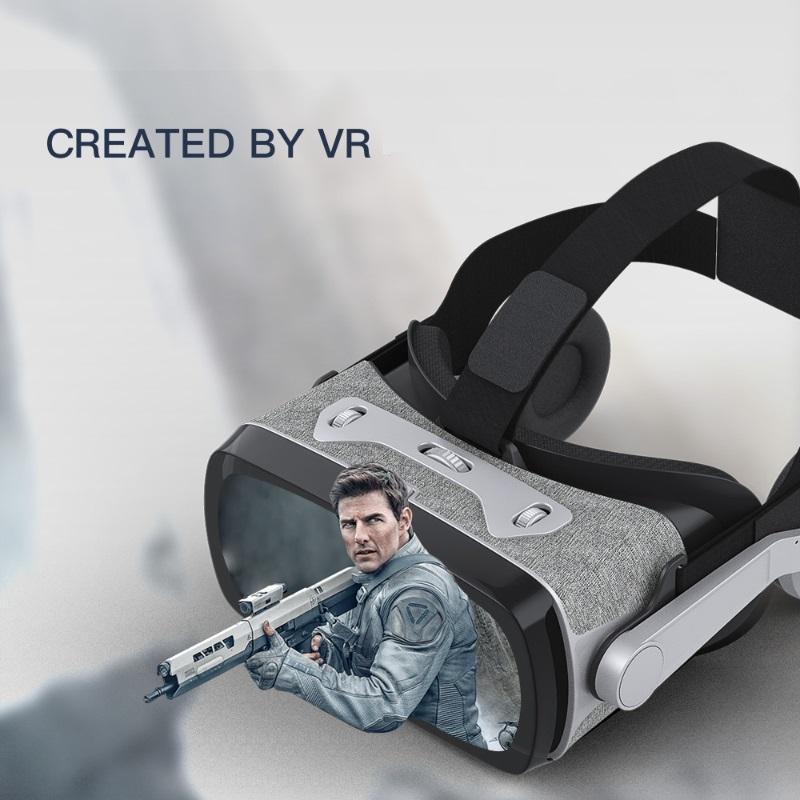 VR 3D Glasses, Head-mounted Virtual Reality VR Glasses for Immersive Video Game Experience, Suitable for Smartphones