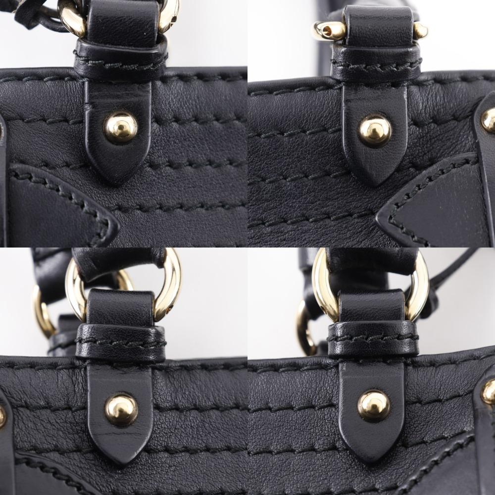 Salvatore Ferragamo Gancini Tote Bag AB-21C464 2WAYSkulderveske svart Kalveskinn Kvinner Brukt