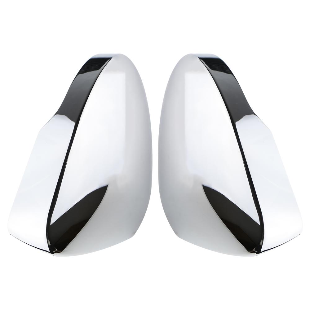 2 szt. Chromowane nakładki na lusterka wsteczne do samochodu Volkswagen VW T-roc Troc 2018 Naklejka na lusterko boczne