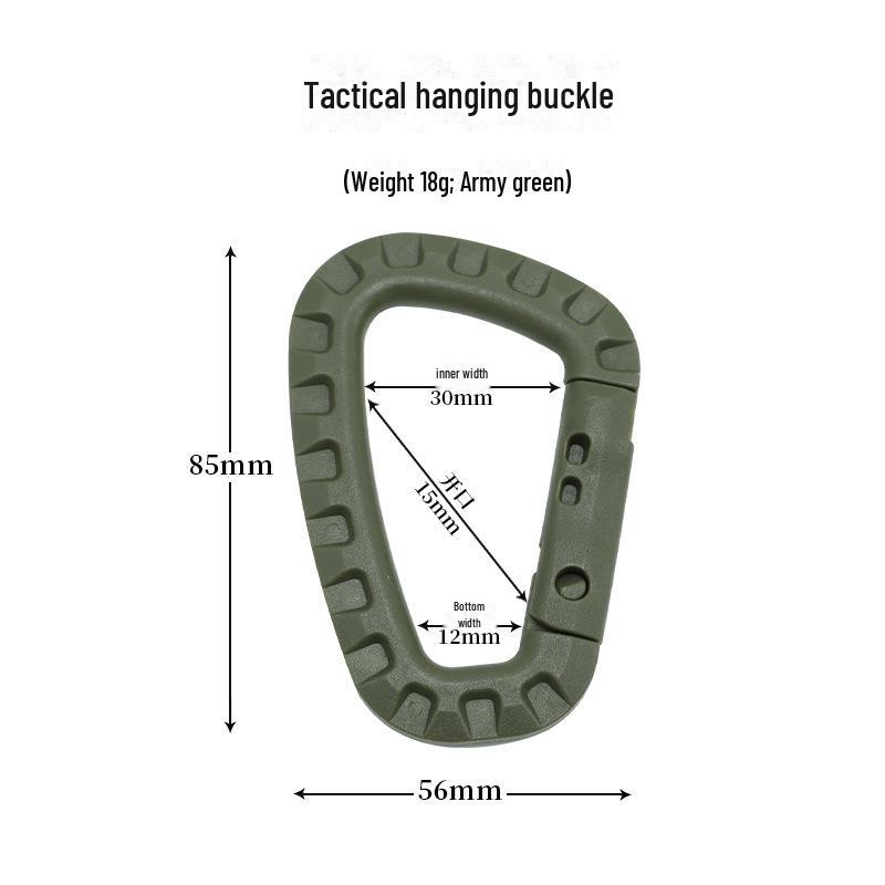 Lightweight Medium Tactical Outdoor Climbing Bag with Quick Hook Keychain D-Buckle