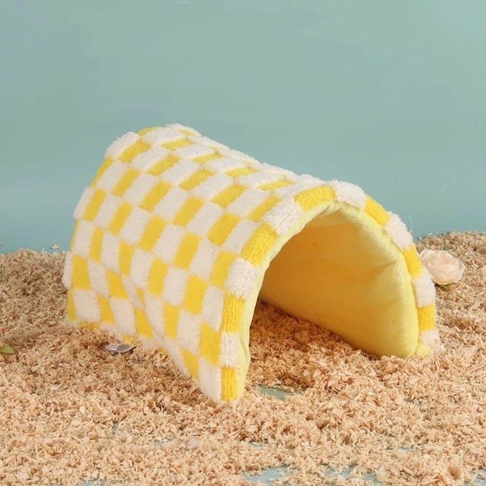 Warm Hamster Cotton Mat Foldable Pet Cave Nest Plush Small Pet Sleeping House  Autumn Winter