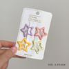 3/4Pcs/Set Women Girls Fashion Coffee Color Geometric Star Ornament Hair Clips Adult Sweet Hairpins Female Cute Hair Accessories