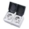 European Standard IP44 Waterproof Outdoor Socket with Switch – German Power Outlet, Splash-proof.