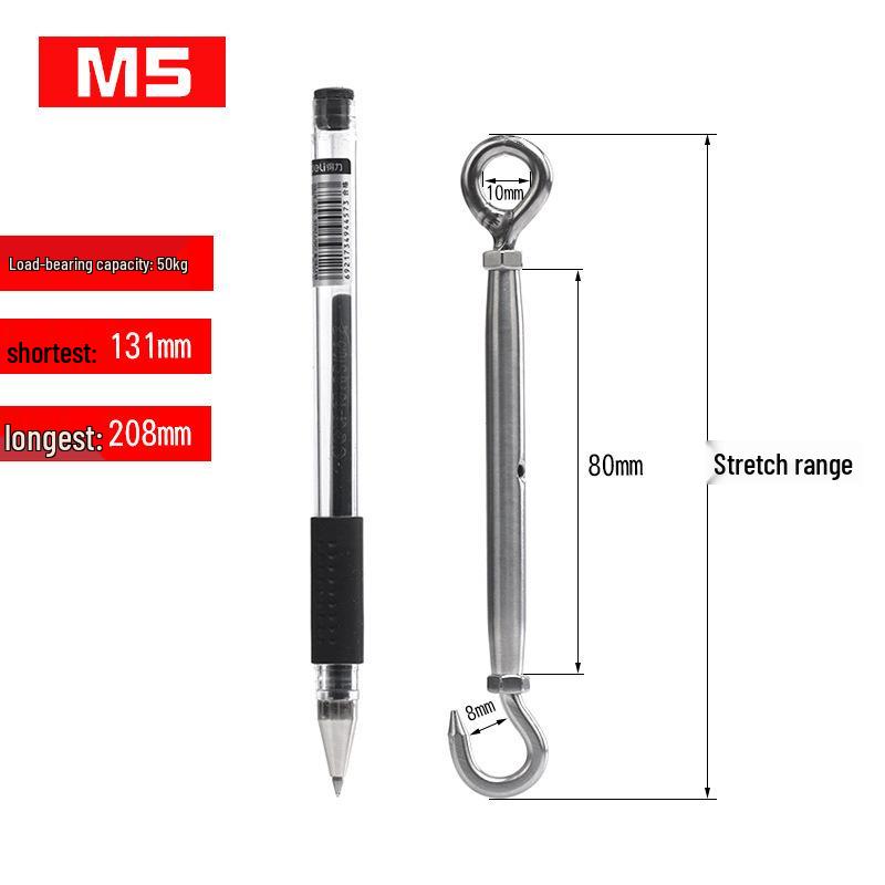 Талреп с закрытым корпусом из нержавеющей стали 304 с регулируемой правой и левой резьбой с двойной головкой для натяжения троса