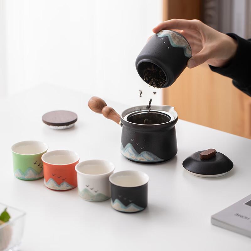 Si Mei Tang Qianli Jiangshan Ceramic Kung Fu Tea Set