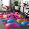 1pc Anime Smiley Face Chair Mat - Cute Cartoon Design, Non-Slip Office Rug for Home Decor, Suitable for All Seasons, Perfect Gift Idea.A038