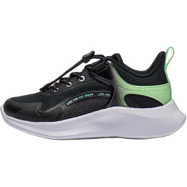 Li Ning Fashionable Comfortable Non-Slip Durable Low-Top Kids Running Shoes Kids Sneaker Black YKNU026-1