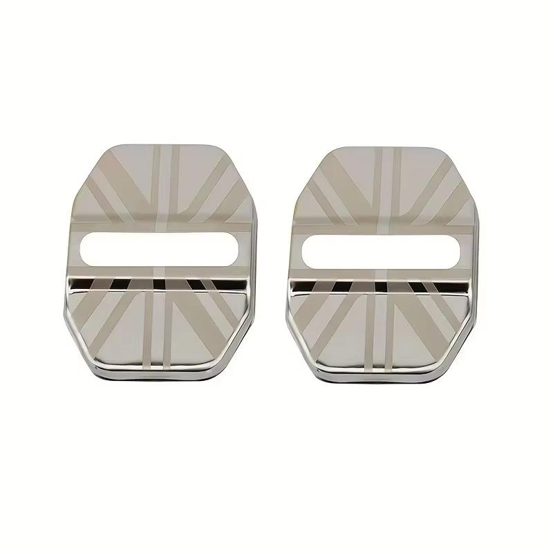 4/2Pcs Stainless Steel Car Door Lock Cover Interior Accessories for Mini Cooper Countryman Clubman R55 R56 R60 F54 F55 F56 F60