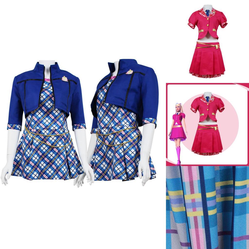 Barbie Charm Princess Academy Cosplay Costume Sofia Hailey Campus Outfit