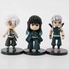 Q Posket Figure  Demon Slayer Mini Figurine 4-15pcs/Sets Kimetsu No Yaiba Small PVC Dolls Desktop Decoration