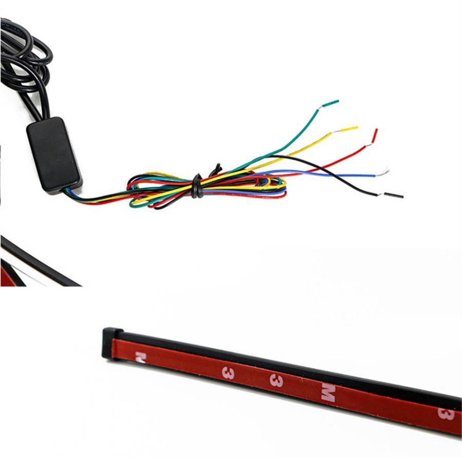 Universal 45cm Motorcycle Sequential Switchback Flowing Led Tail Drl Brake Turn Signal Strobe Strip Lights Waterproof