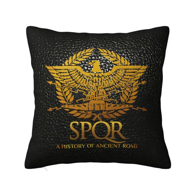 Custom Roman Empire Gold Imperial Eagle Pillow Case 45x45cm for Sofa Rome SPQR Nordic Cushion Cover Square Pillowcase