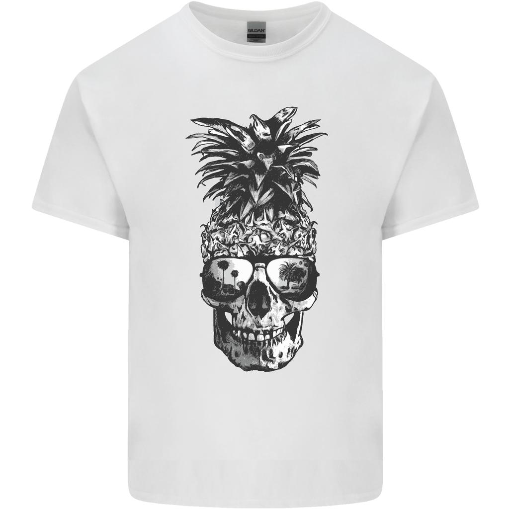 Pineapple Skull Surf Surfing Surfer Holiday Unisexs Light Cotton TShirt