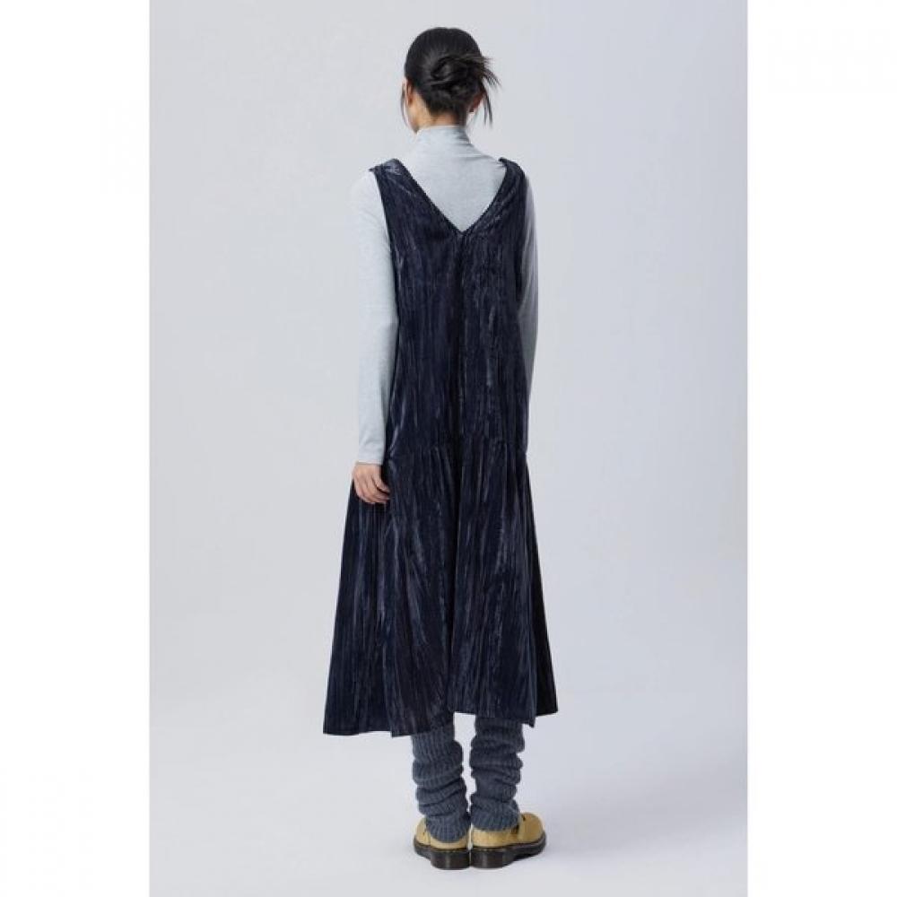 Benetton Velvet Stripe Line Dress Baop01611