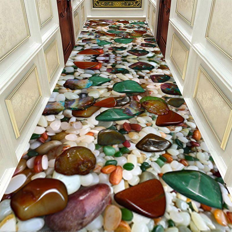Autumn Style Long Lobby Carpet Fresh Green Grass Pattern Stairway Hallway Home Corridor Carpet Aisle Party Wedding Red Area Rugs