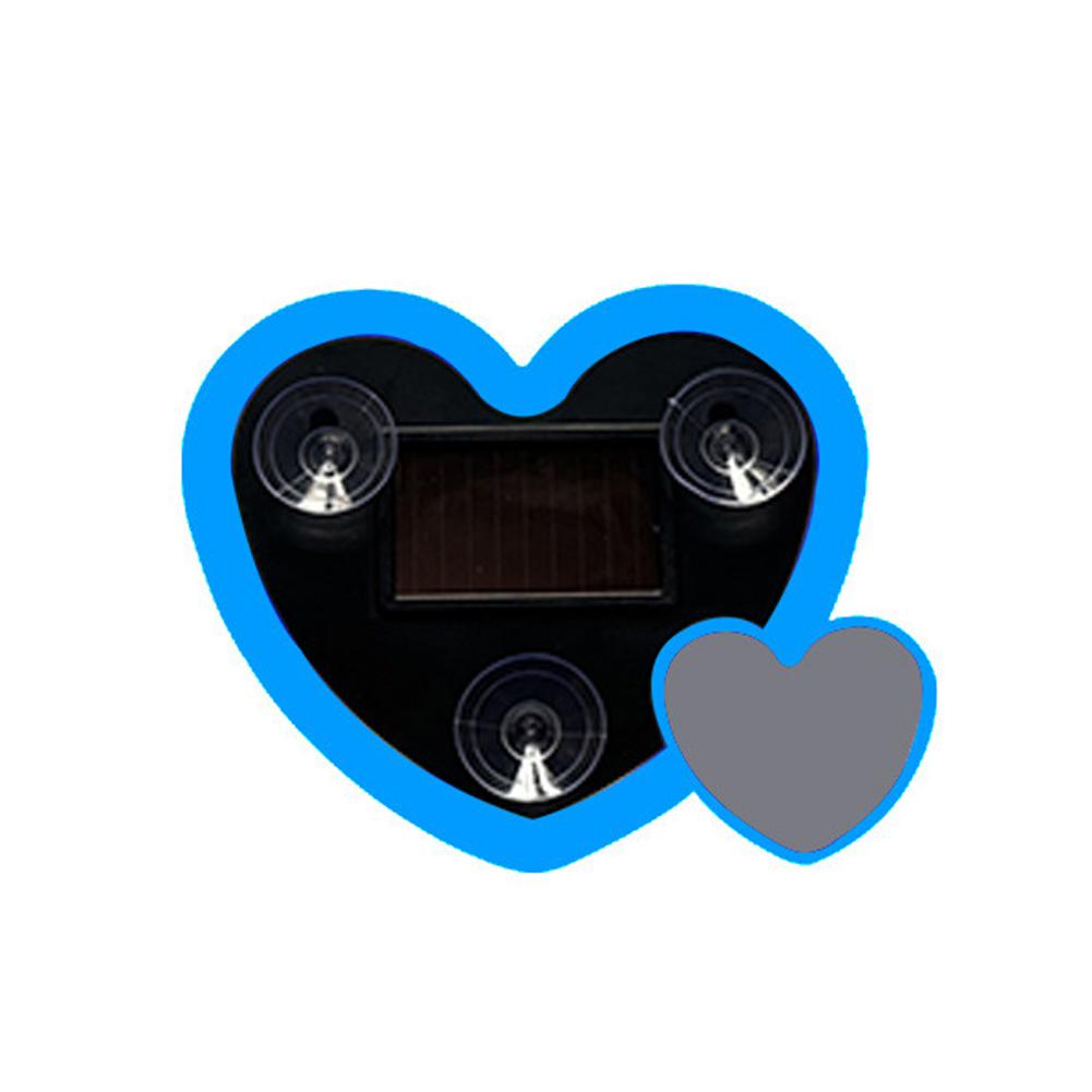 Dual Heart Shape LED Solar Car Interior Atmosphere Light USB Powered Neon Window Decorative Lamp Auto Decor Accessories