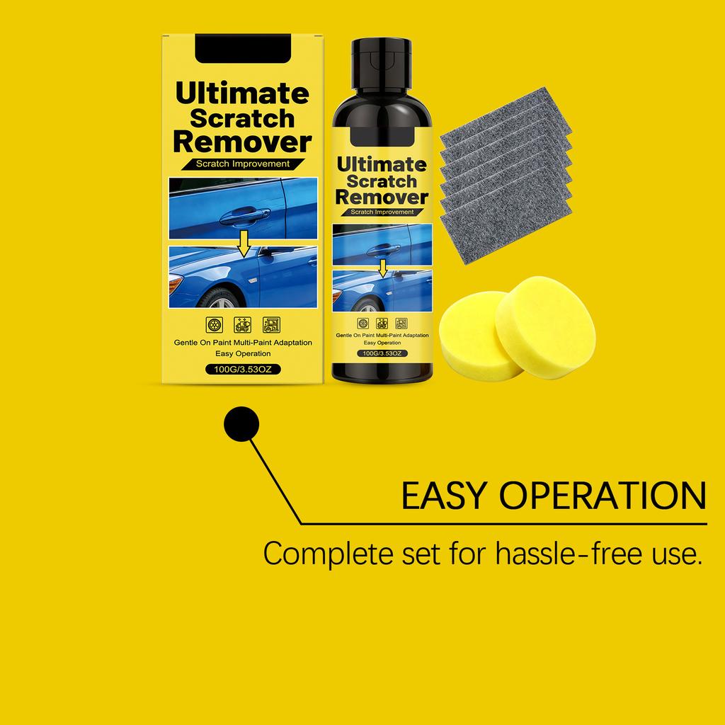 Ultimatives Kratzerentferner-Set 100 ml mit 2 Schwämmen und 6 Nanotüchern zur Reparatur von Kratzern auf der Fahrzeugoberfläche und zur Lackanpassung Einfache Anwendung