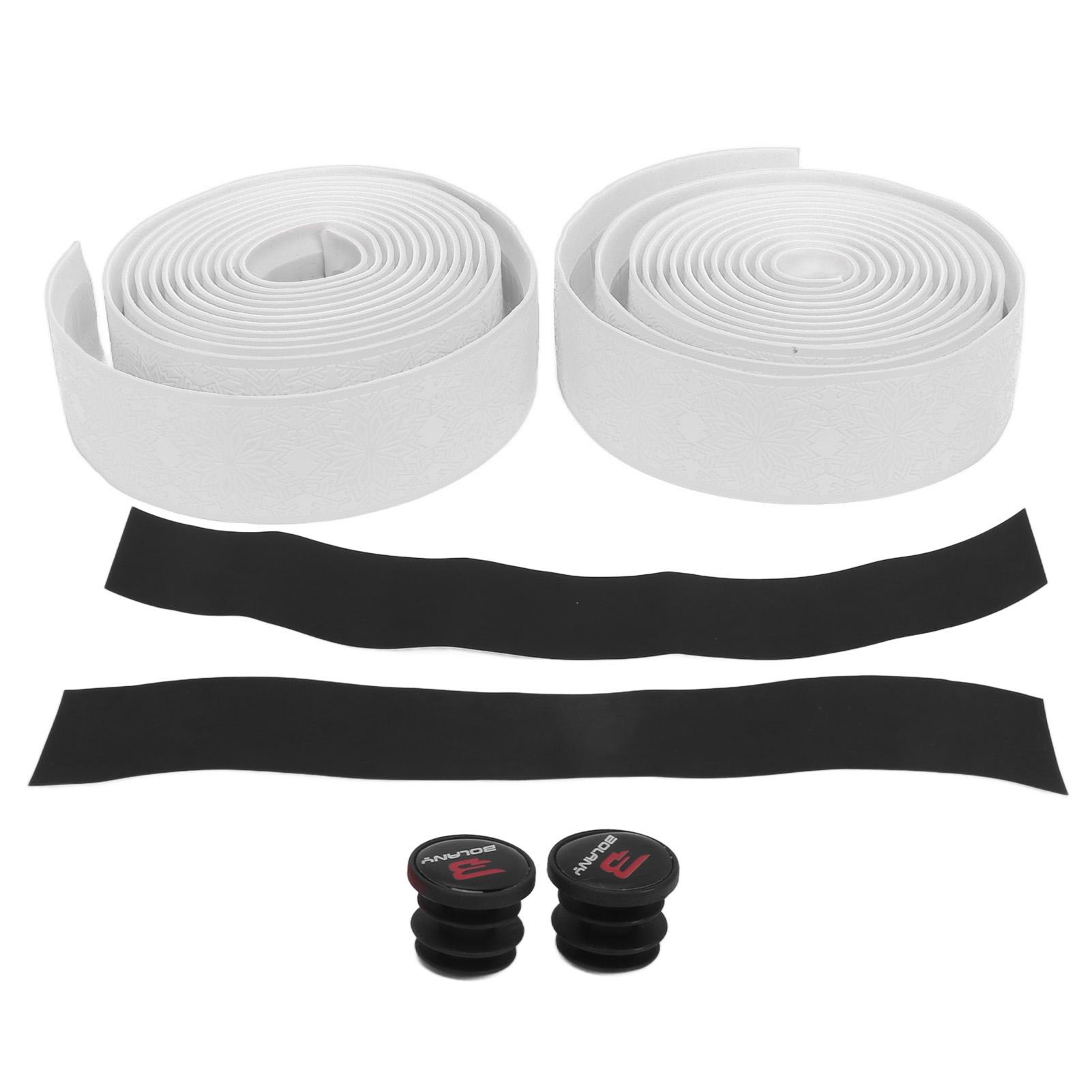 BOLANY Road Handlebar Tape Absorb Sweat Easy to Clean Waterproof Bicycle Handlebar Tapes White