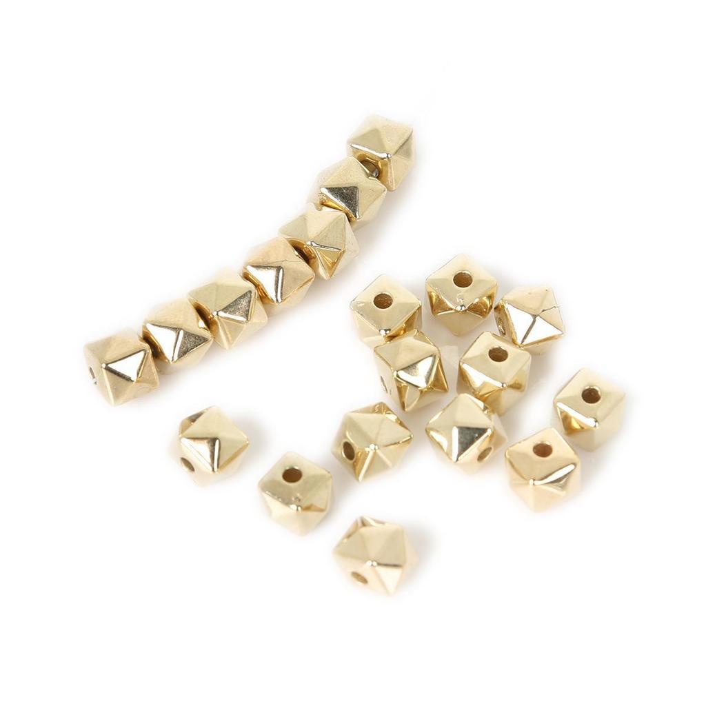 Gold Electroplated Acrylic Beads Pendant Bracelet Necklace Earring Jewelry Making Kit.