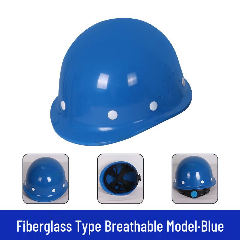 National Standard Thickened Fiberglass Construction Helmet with Logo Printing