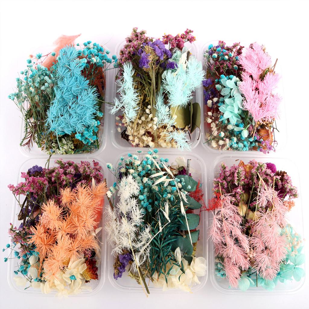 Schachteln Echte Trockenblumen Epoxidharz Trockenpflanzen Anhänger Für Aromatherapie Kerze Halskette Schmuckherstellung Basteln DIY Zubehör
