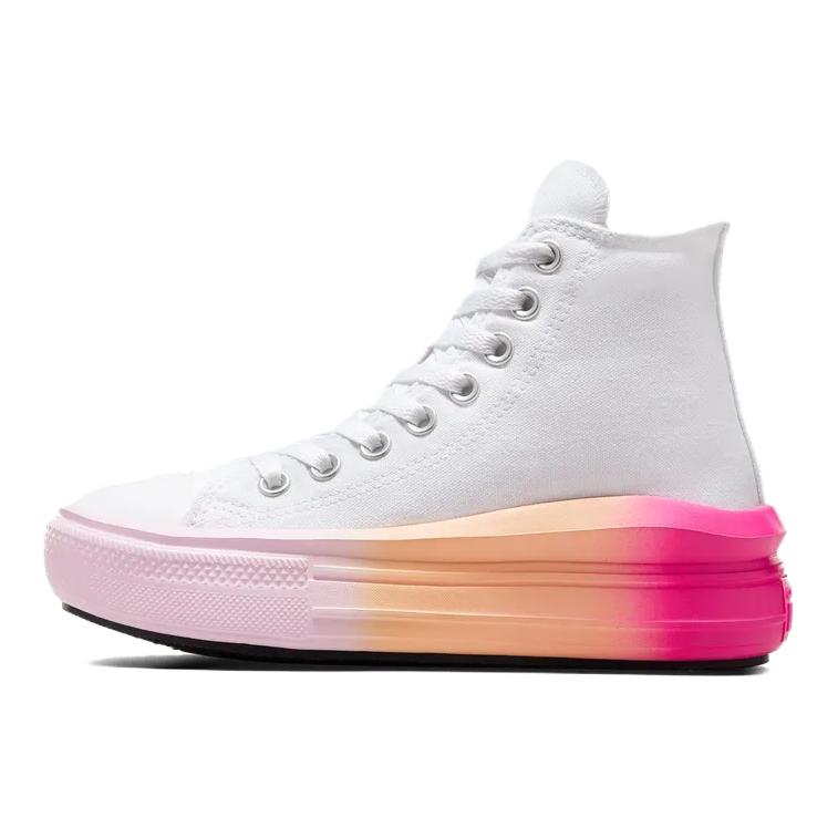 Converse Chuck Taylor All Star Move Platform High GS Bright Ombre Dětské tenisky Bílé Hvězdný prach-Lilac A07372C