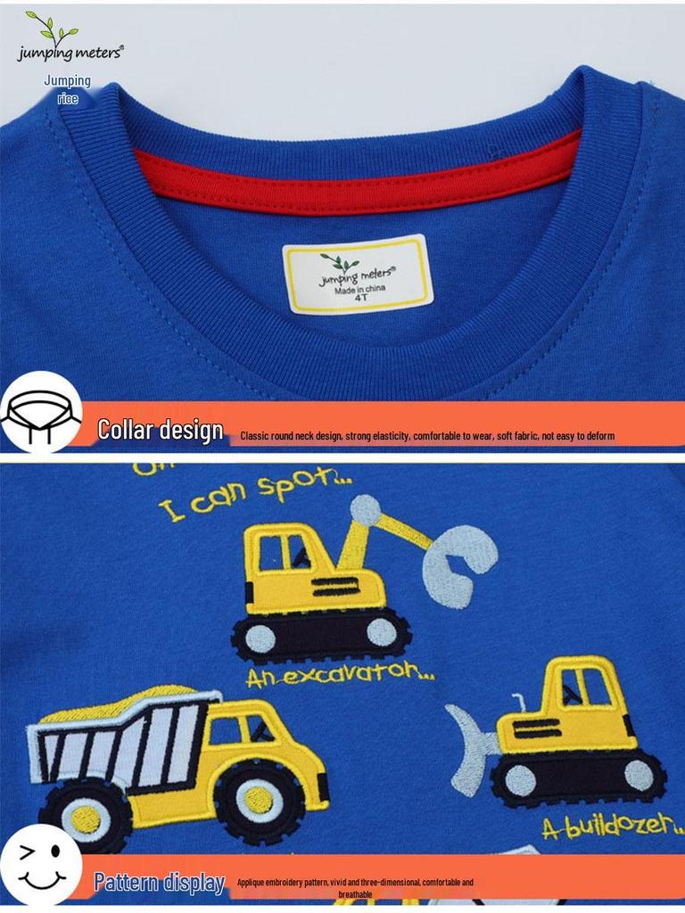 Children's Spring/Summer Round Neck T-Shirt - Stylish Short Sleeve Pullover for Boys 