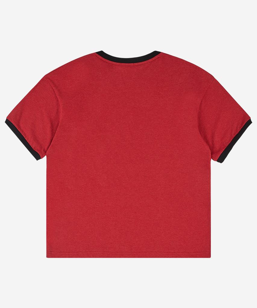 Nodi Lucky Dead Horse Ringer Crop Tee Wine Red